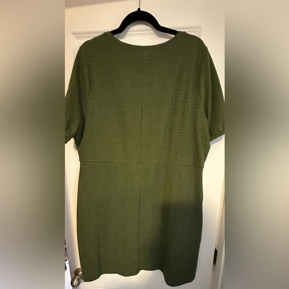 NWT Madewell Olive Textured Dress - Picture 4 of 4